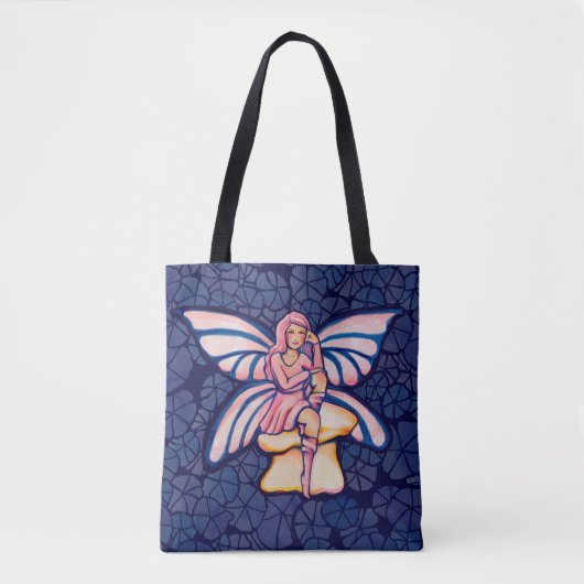 Tote Bag Fées d'aquarelle de champignons roses Fées (Devant)