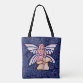 Tote Bag Fées d'aquarelle de champignons roses Fées (Dos)