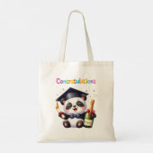 Tote Bag Félicitations à Panda Graduation (Dos)