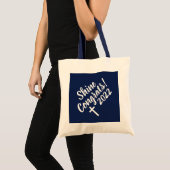 Tote Bag Félicitations Croix Blanche temps pour briller Gra (Devant (produit))