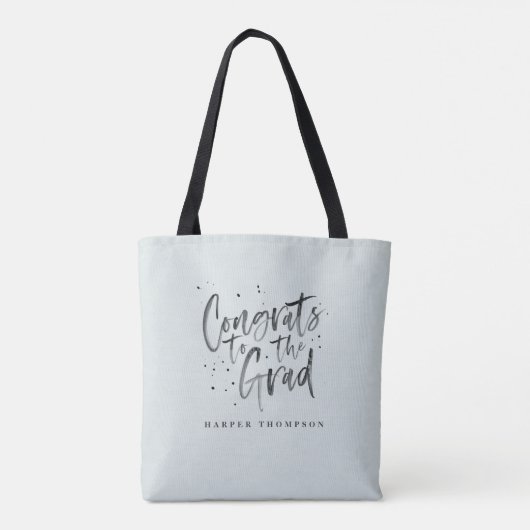 Tote Bag Félicitations d'aquarelle au diplômé fourre-tout (Dos)