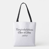 Tote Bag Félicitations de graduation simples clas d'ajout m (Dos)
