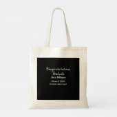 Tote Bag félicitations diplômé ajouter nom classe année sco (Dos)