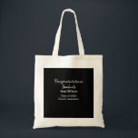 Tote Bag félicitations diplômé ajouter nom classe année sco<br><div class="desc">Conception</div>