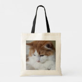 Tote Bag (Feline Fancy) Contemplation Kitty : Photo Cat (Dos)