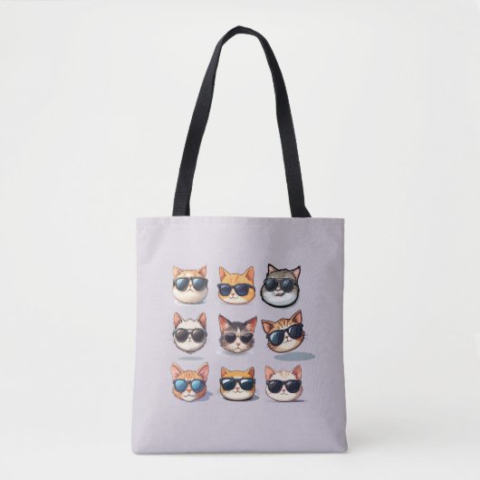 Tote Bag Feline Frenzy-Cat Thème Décontracté Fourre-tout (Devant)
