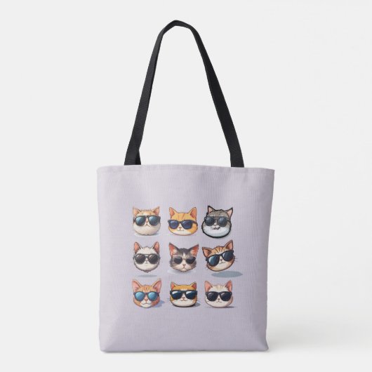 Tote Bag Feline Frenzy-Cat Thème Décontracté Fourre-tout (Dos)