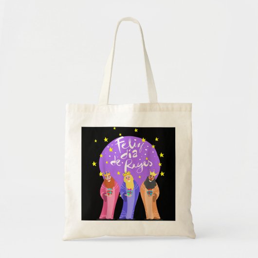 Tote Bag Feliz Dia De Reyes Noël Joyeux Trois Rois Da (Devant)