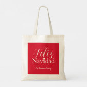 Tote Bag Feliz Navidad Fête de Noël moderne (Dos)