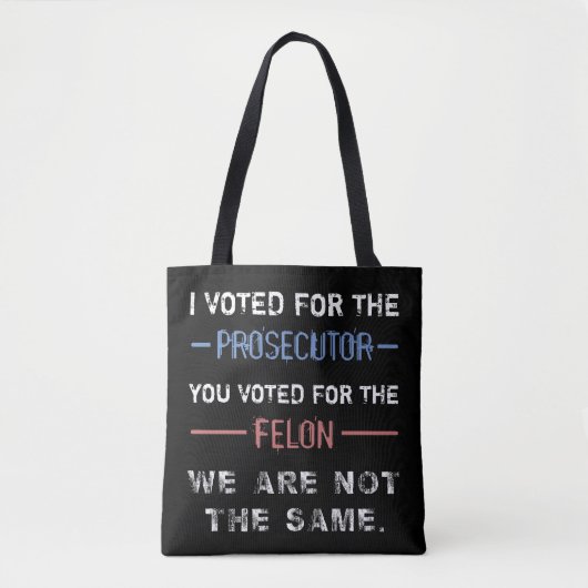 Tote Bag Felon Anti-Trump "Pas pareil" (Devant)