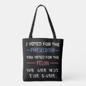 Tote Bag Felon Anti-Trump "Pas pareil" (Dos)