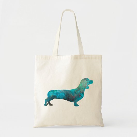 Tote Bag Female Dachshund in watercolor (Devant)