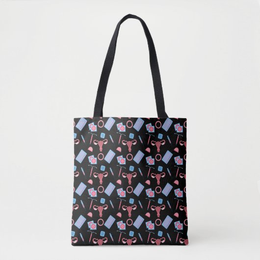 Tote Bag Feministe Motif de la contraception (Devant)