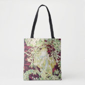 Tote Bag Femme à marguerite - Mucha daisy textile repro (Devant)