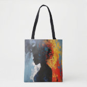Tote Bag Femme Abstrait Orange (Devant)