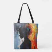 Tote Bag Femme Abstrait Orange (Dos)