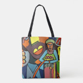 Tote Bag Femme africaine tribale  (Dos)