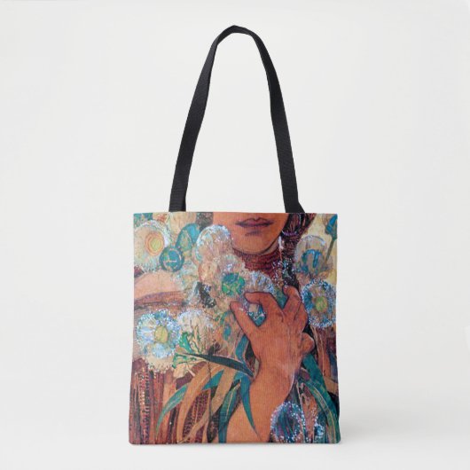 Tote Bag Femme amérindienne, Mucha (Devant)