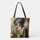 Tote Bag Femme amoureuse du vin  (Dos)