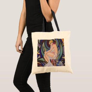 Tote Bag Femme Art Déco Vintage avec Draperies par S. Chomp