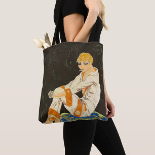 Tote Bag Femme Art Déco Vintage, Fumant par S. Chompre