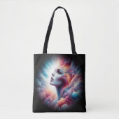 Tote Bag Femme aux cheveux cosmiques Aura (Devant)