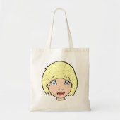 Tote Bag Femme aux cheveux jaunes (Devant)
