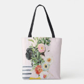Tote Bag Femme aux fleurs (Dos)