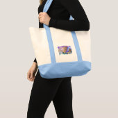 Tote Bag Femme avec cheval et papillon à la main (Devant (produit))