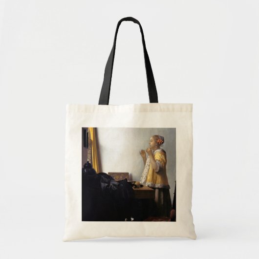 Tote Bag Femme avec collier de perles, Johannes Vermeer (Devant)