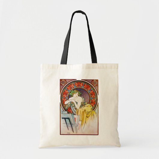 Tote Bag Femme avec du pavot, Mucha (Devant)
