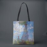 Tote Bag Femme avec Parasol, Monet<br><div class="desc">Oscar-Claude Monet (14 novembre 1840 - 5 décembre 1926) était un peintre français, un fondateur de la peinture impressionniste française et le praticien le plus constant et le plus prolifique de la philosophie du mouvement d'exprimer ses perceptions avant la nature, surtout en ce qui concerne la peinture en plein air...</div>