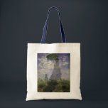 Tote Bag Femme avec parasol par Claude Monet, Art Vintage<br><div class="desc">La promenade, Camille Monet et Son Fils Jean (Femme avec un Parasol) (1875) de Claude Monet est une vintage peinture impressionniste de famille de portrait. Une mère se promène avec son jeune enfant dans un champ ou dans une prairie printanière. Elle tient un parasol et porte une belle robe qui...</div>