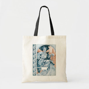 Tote Bag Femme avec Rose, Mucha