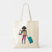 Tote Bag Femme Avec Une Valise (Dos)