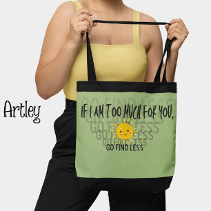Tote Bag Femme confiante verte Joyeux soleil