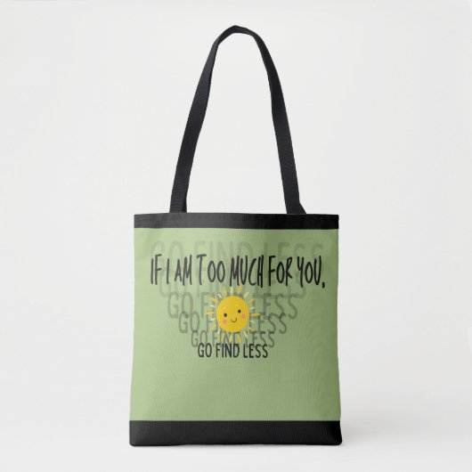 Tote Bag Femme confiante verte Joyeux soleil (Devant)