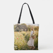 Tote Bag Femme dans un champ de blé (Dos)