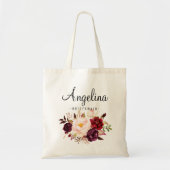 Tote Bag Femme de chambre florale rustique personnalisée (Devant)