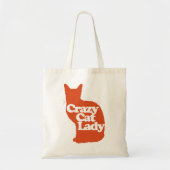 Tote Bag Femme de chat folle (Devant)