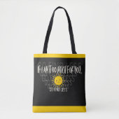 Tote Bag Femme de confiance noire joyeuse soleil (Devant)