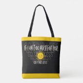Tote Bag Femme de confiance noire joyeuse soleil (Dos)