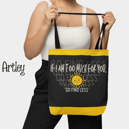 Tote Bag Femme de confiance noire joyeuse soleil