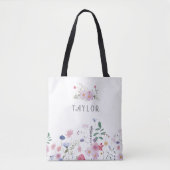 Tote Bag femme de ménage fleur sauvage (Devant)