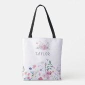 Tote Bag femme de ménage fleur sauvage (Dos)