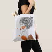 Tote Bag Femme de mode : Lignes noires Graphiques (De près)