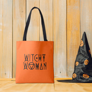Tote Bag Femme de sorcière Mignonne Sorcière noire Hallowee