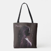 Tote Bag Femme des étoiles violet et Brown (Dos)