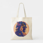Tote Bag Femme d'Imaginaire Boho avec cheveux floraux (Dos)