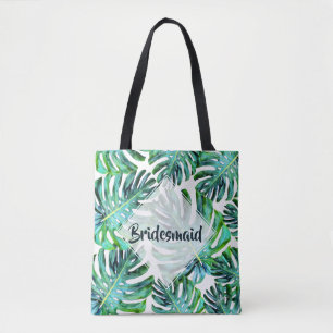 Tote Bag Femme d'information sur mesure verte tropicale feu